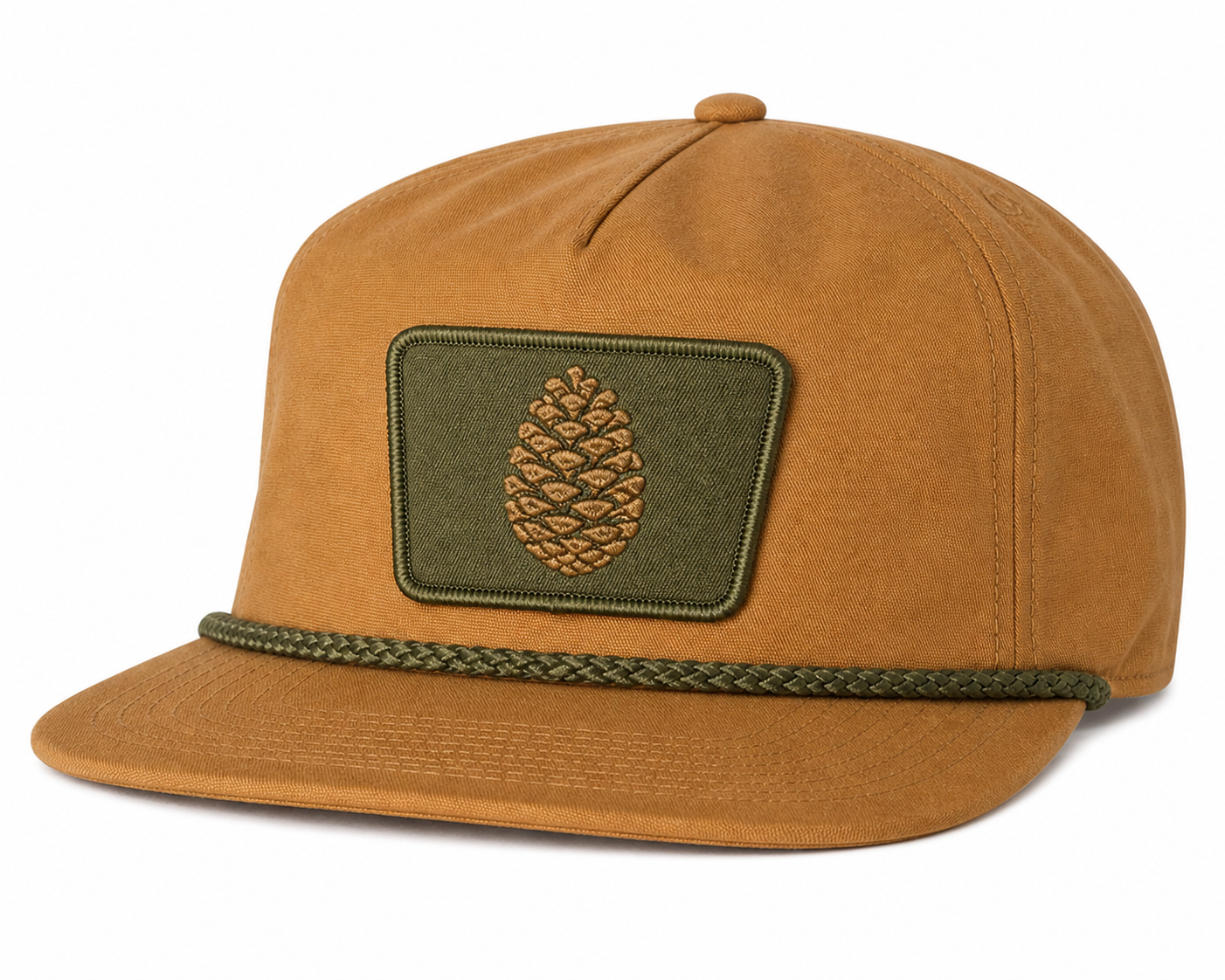 Loblolly Bottom Pine Cone Patch Rope Hat Saddle/Olive (Pre Sale)