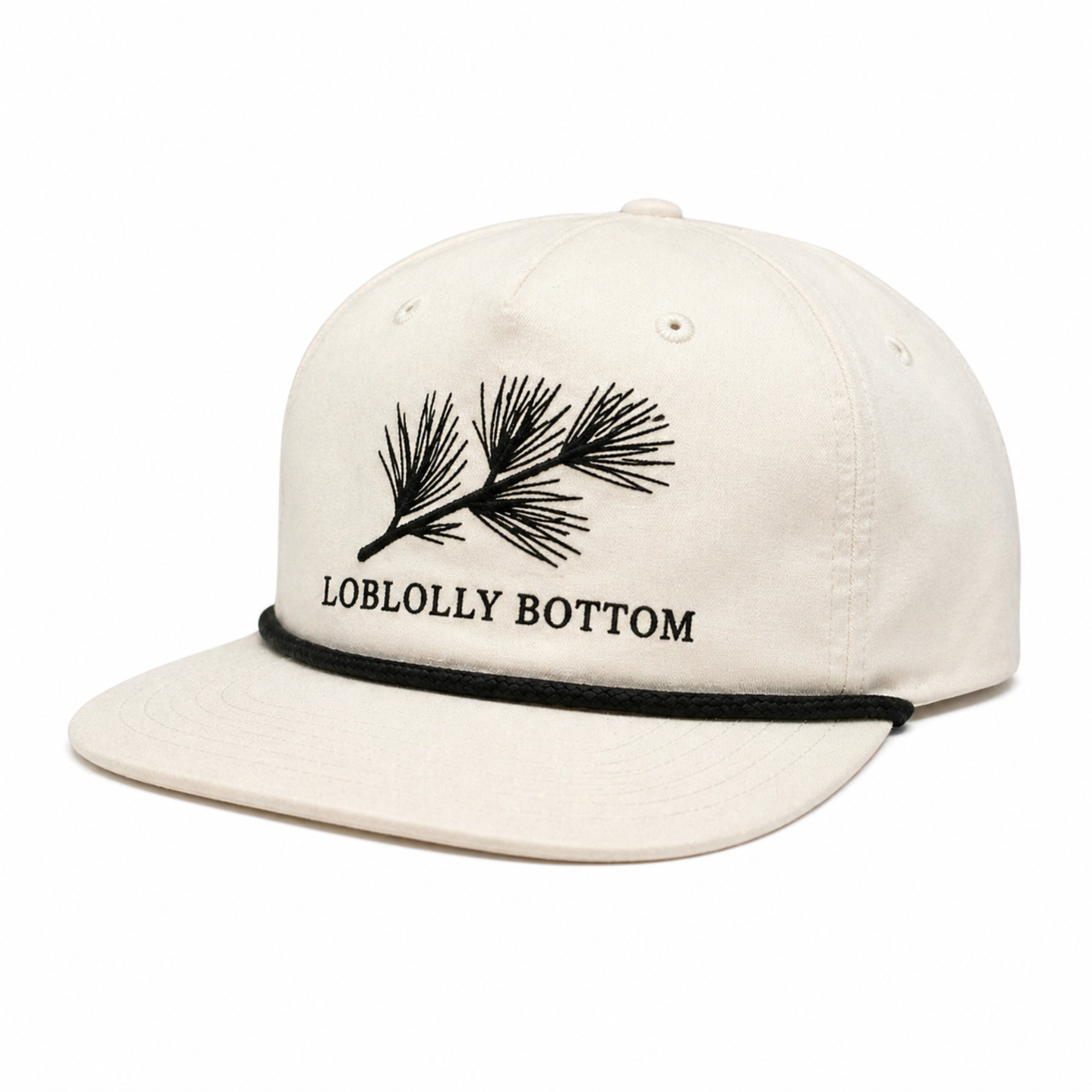 Loblolly Bottom Pine Needle Rope Hat - Cream/Black (Presale)