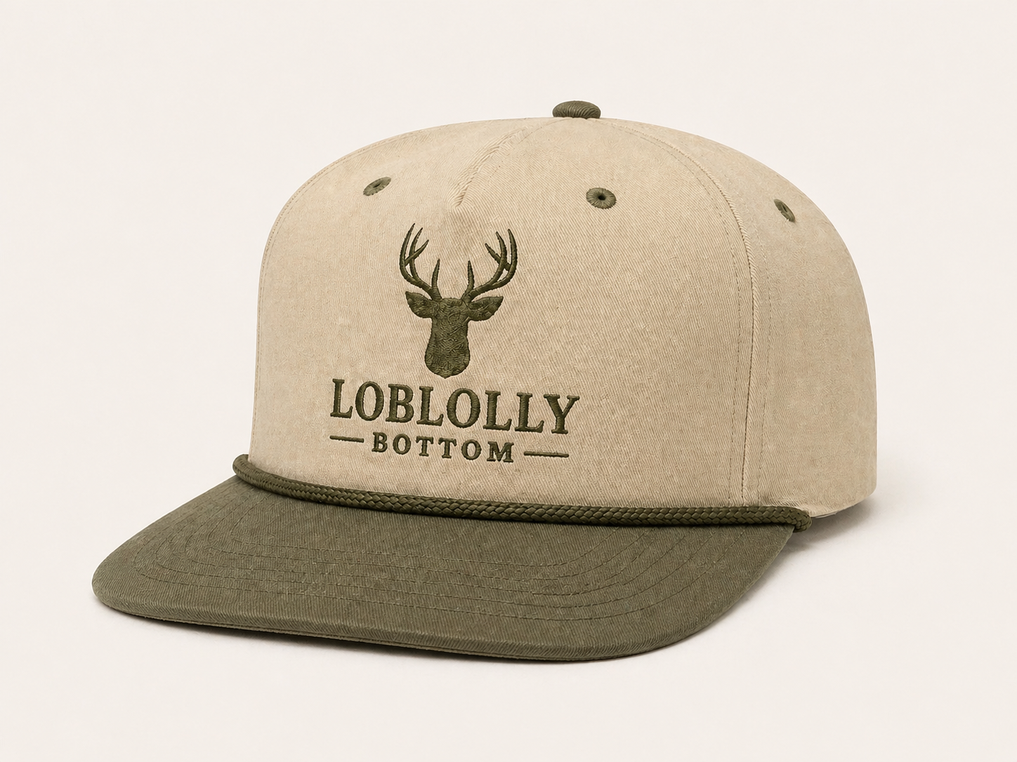 Loblolly Bottom Deer Rope Hat - Khaki/Olive (Presale)