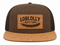 Loblolly Bottom Leather Patch Trucker Hat Brown/Cork