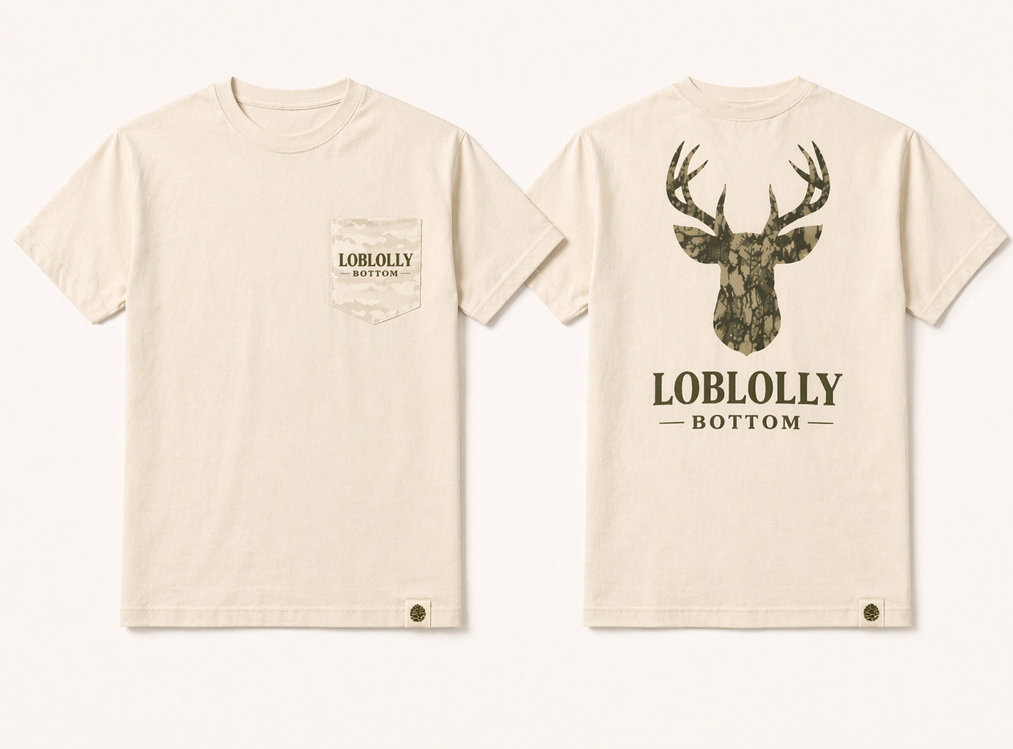 Loblolly Bottom - Deer Camo Premium Fit Tee (Presale)